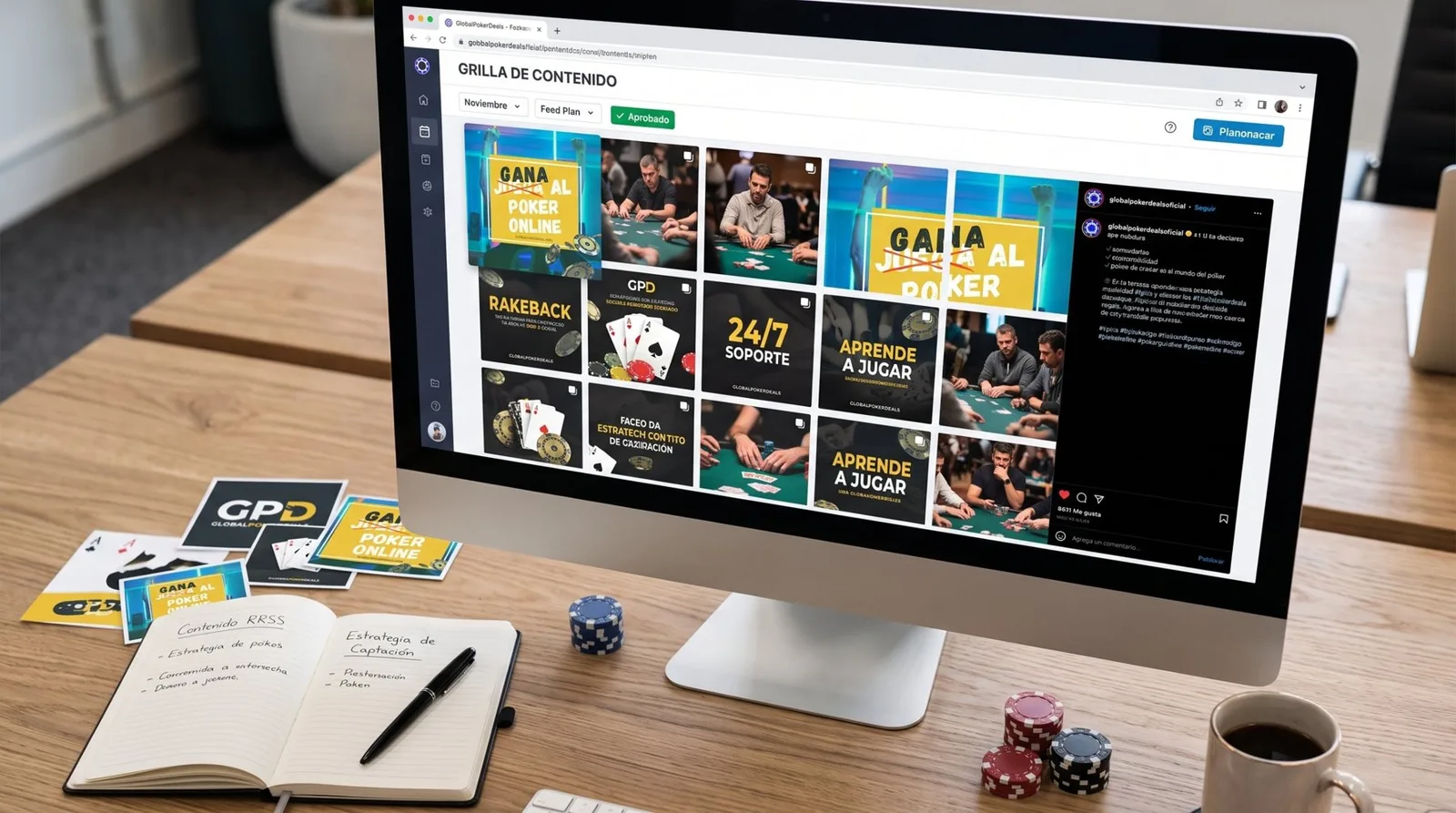 GlobalPokerDeals monthly content grid