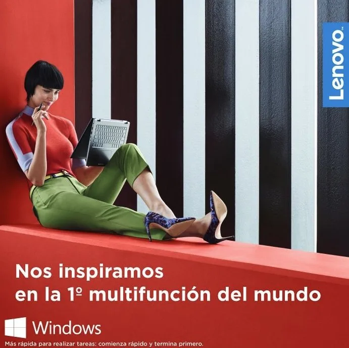 Lenovo Yoga piece: “We were inspired by the world's first multi-tool” (Spanish copy)