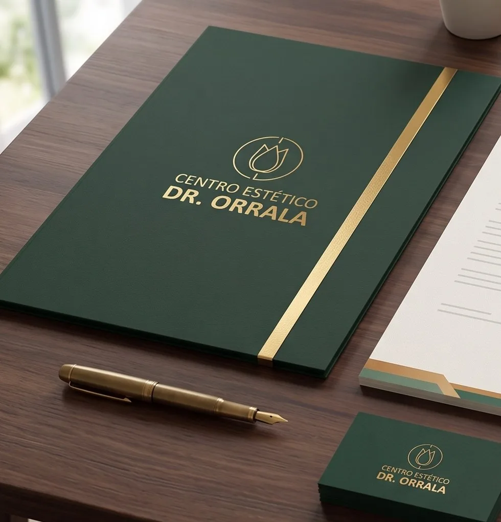 Centro Estético Orrala corporate folder