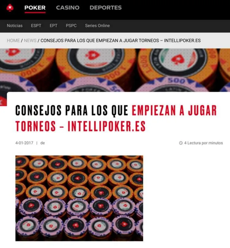 IntelliPoker article: tips for players starting out in tournaments